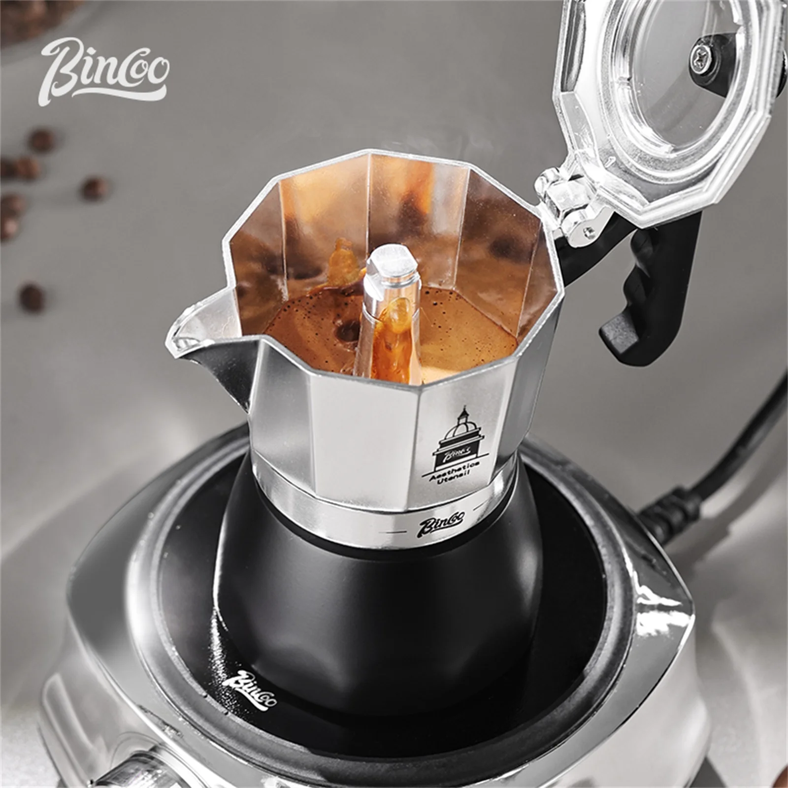 BINCOO Double Valve Moka Pot，E - Coffee Equipment Brands 评论和价格