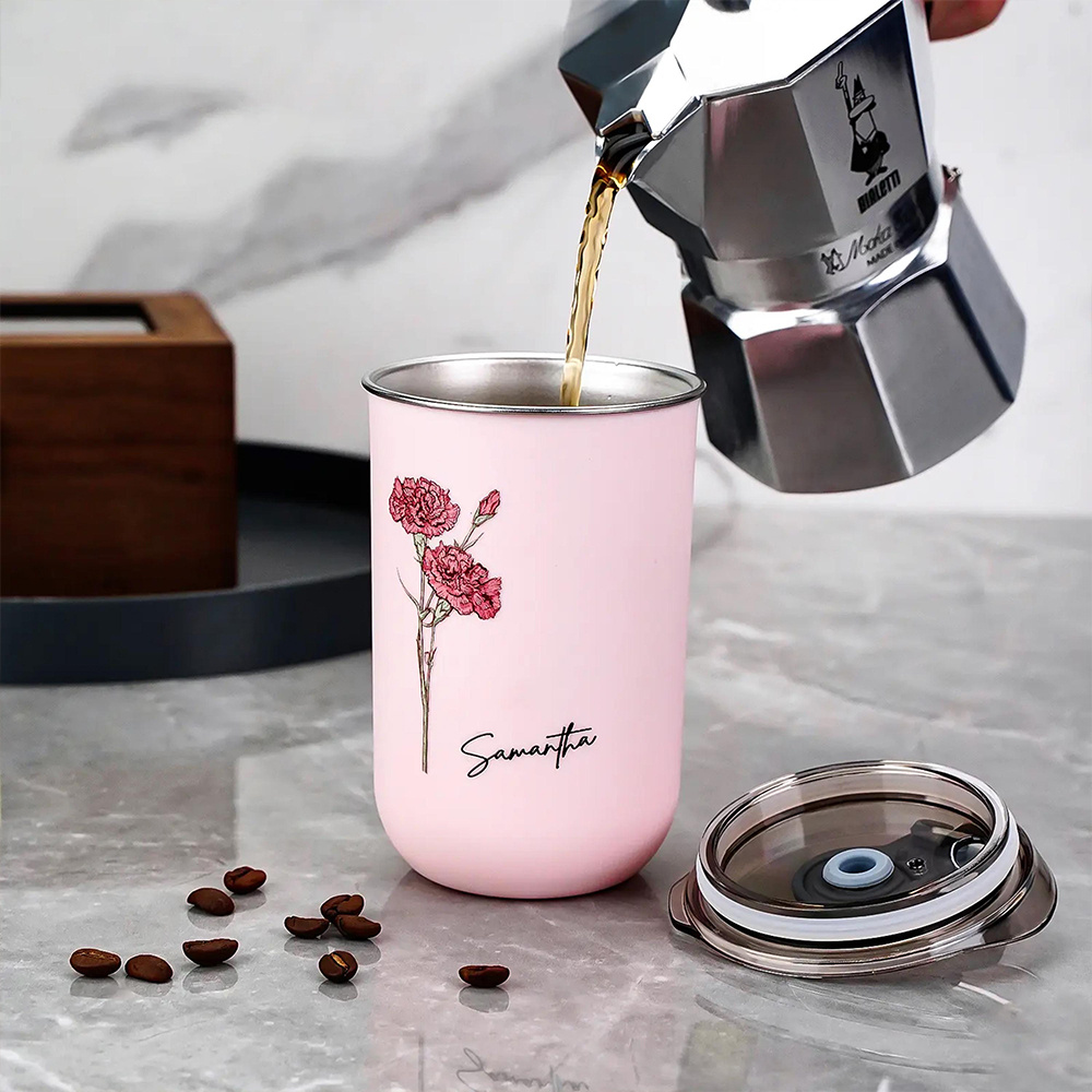 Personalized Birth Flower Coff - Coffee Equipment With Name 评论和价格