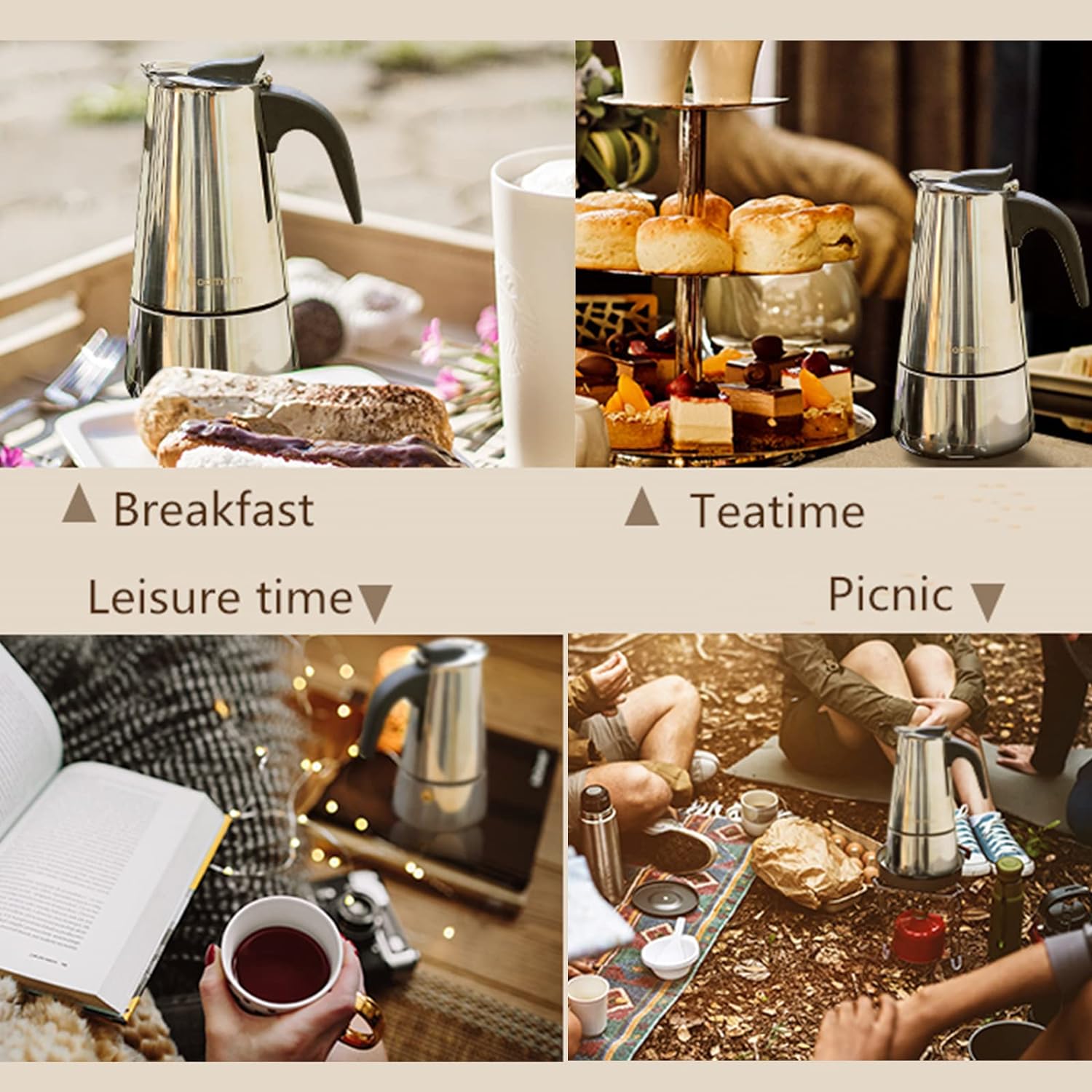 4/6/9 Cups Moka Pot Caffe Mach - Coffee Equipment Brands 评论和价格