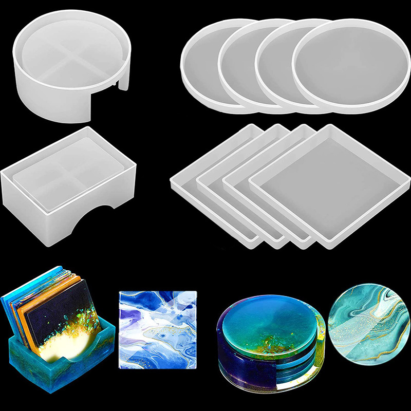 Round Square Coaster Silicone  - Coffee Equipment Tray 评论和价格