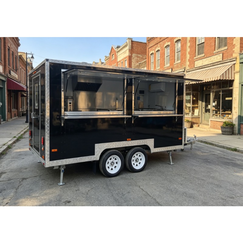 Mobile Square Food Trailer Ful - Coffee Equipment Price 评论和价格