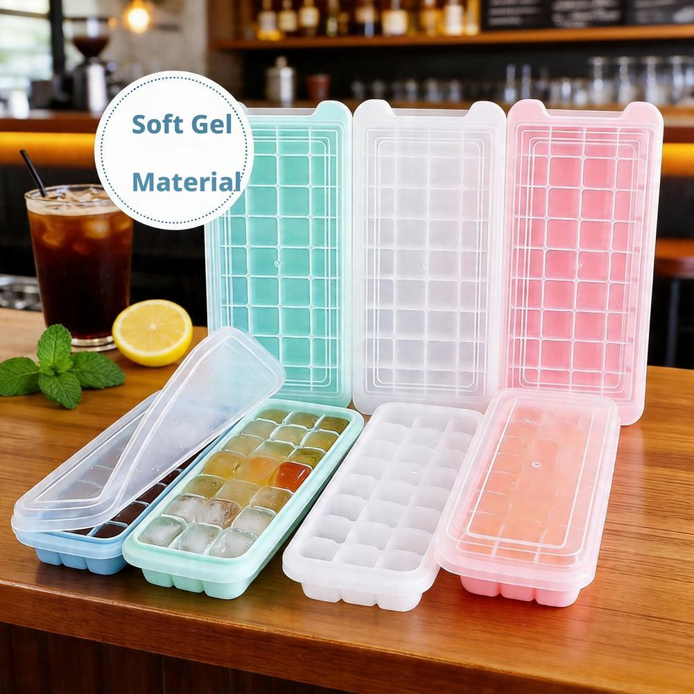 Silicone Ice Cube Tray With Li - Coffee Equipment Tray 评论和价格